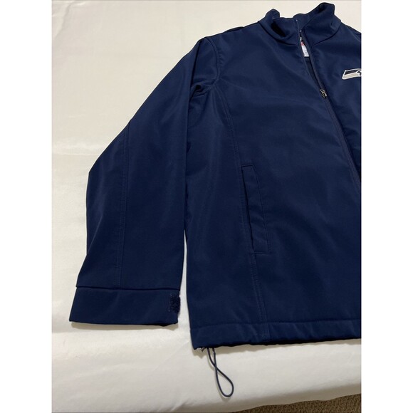 Seattle Seahawks Full Zip Jacket NFL Navy Drawstring Pockets Mens XL Blokecore - Picture 4 of 16